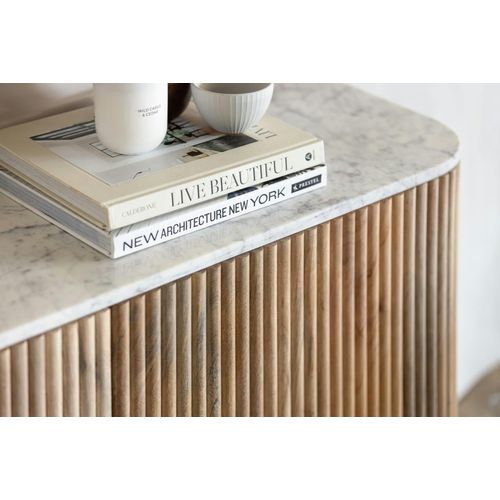 Buffet Moderne Haut En Marbre Et Bois Massa