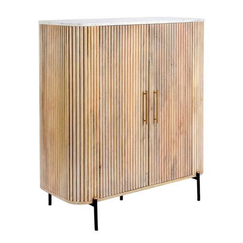 Buffet Moderne Haut En Marbre Et Bois Massa
