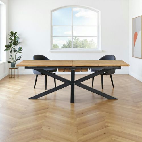 Table à Manger Extensible Bois Massif 220/280 Cm Melbourne
