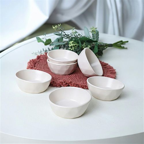 Bol Apéro Blanc, Style Organique (lot De 6) Efira