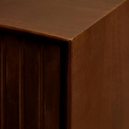 Meuble TV Suspendu Vintage 5 Portes Rainurées Cortina