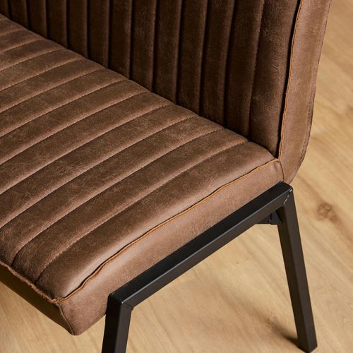 Banc De Table à Manger Marron à Bandes 155 Cm Cortina