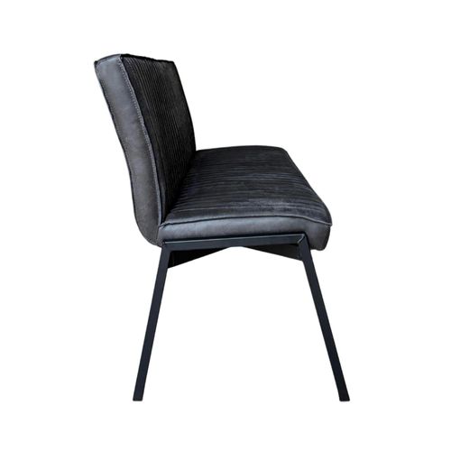 Banc De Table à Manger Gris Foncé à Bandes 155 Cm Cortina