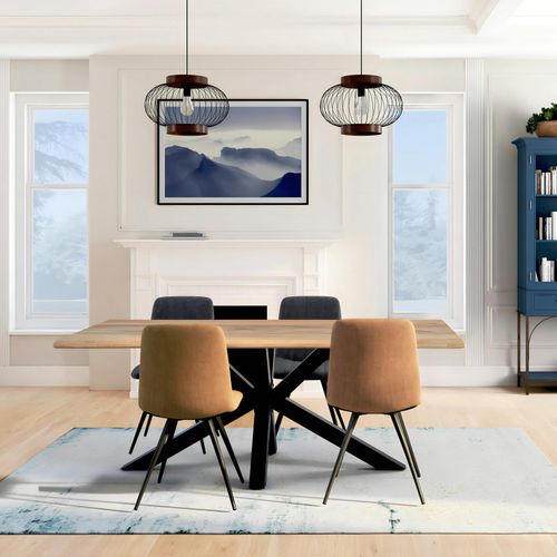 Table Extensible En Chêne Huilé Bords Naturels 140 Cm Etna