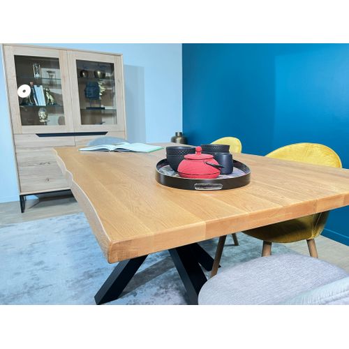 Table Extensible En Chêne Huilé Bords Naturels 140 Cm Etna