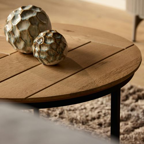 Table Basse Gigogne Décor Parquet Clair (lot De 2) Lexton