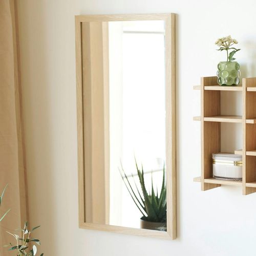 Miroir Rectangulaire Cadre Effet Bois Clair 75 Cm Cody