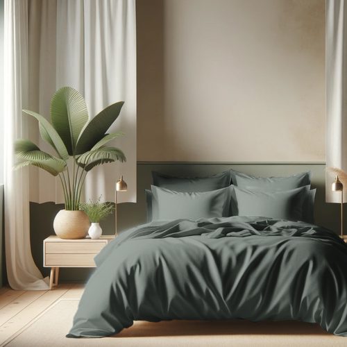 Drap Plat Coton Lichen - 240 X 300