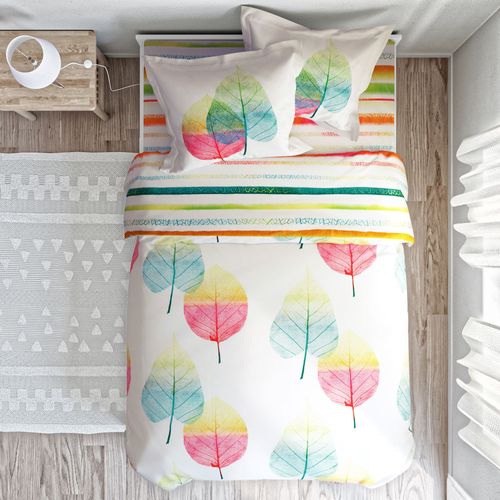 Drap-housse 140x190x28 Multicolore En Coton