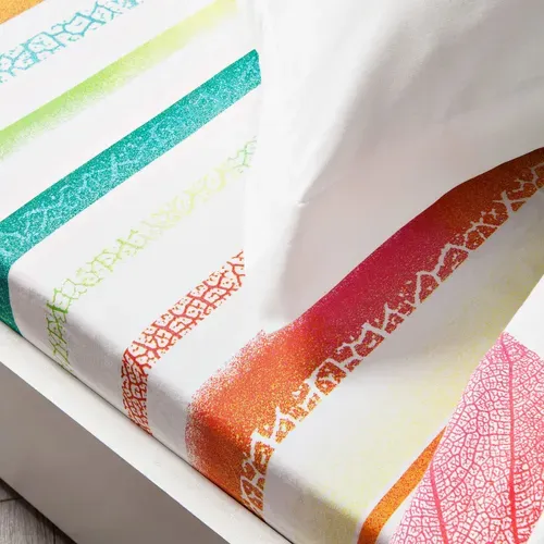 Drap-housse 140x190x28 Multicolore En Coton