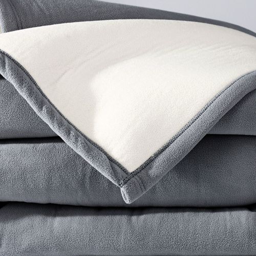 Couverture polaire 180x220 cm Isba Miel 100% Polyester 320 g/m2 traité