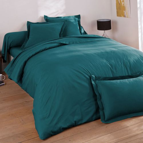 Housse De Couette 240x220 Bleu Canard En Coton