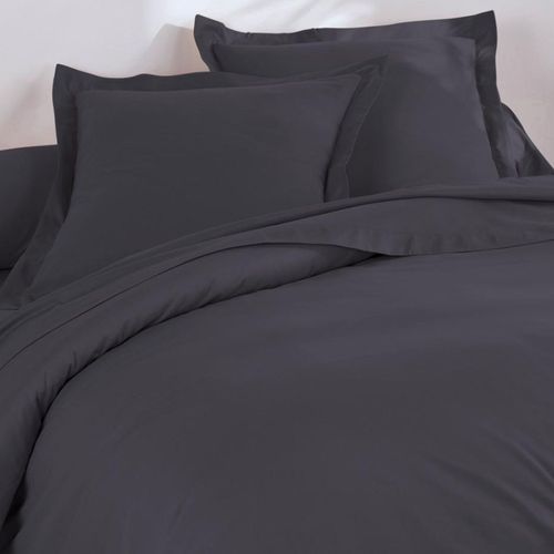 Housse De Couette 260x240 Gris Souris En Coton