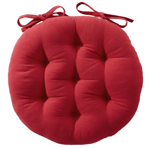 Lot de 2 Galettes Rondes Rouge Griotte En Coton