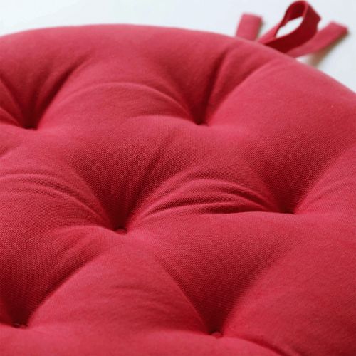 Lot de 2 Galettes Rondes Rouge Griotte En Coton