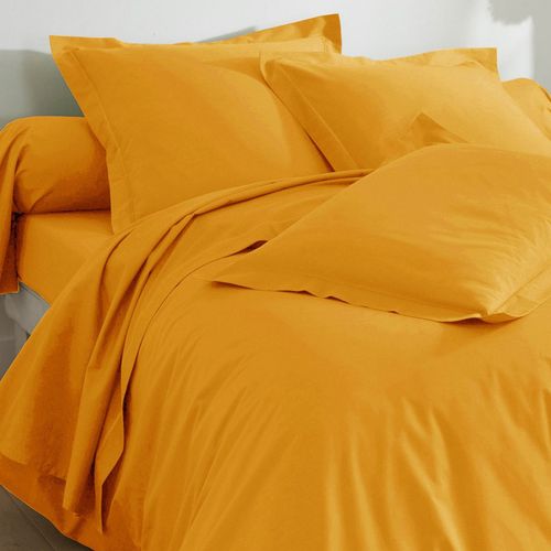 Taie Traversin 43x185 Jaune Curcuma En Coton