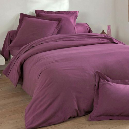 Ancien Ensemble De Couette En Coton Fait Main - Violet Floral à Carreaux - Vintage USA