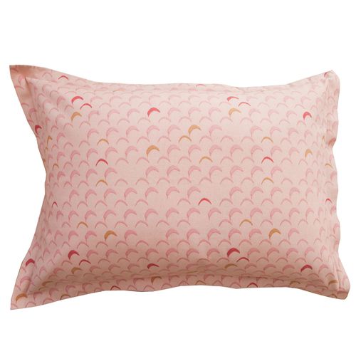 Taie Volant 63x63 Rose En Coton