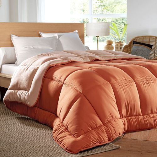 Couette Très Chaude 200x200 Orange Cuivré En Polyester