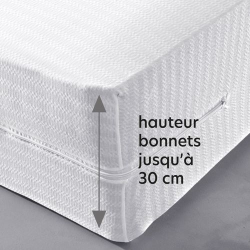 Housse Renove Matelas 140x190 Blanc En Coton