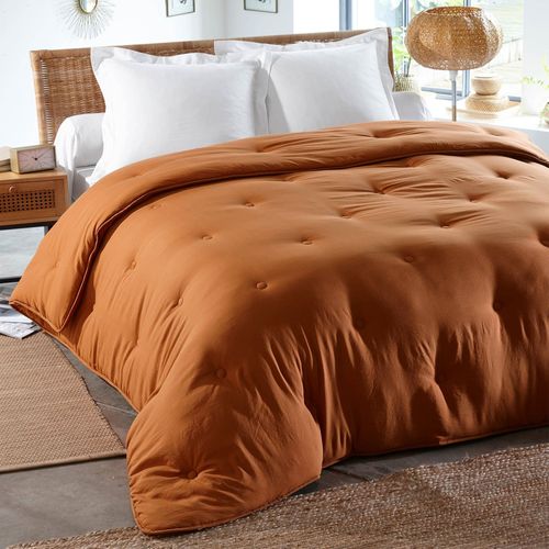 Couette Légère 200x200 Marron Noisette En Polyester