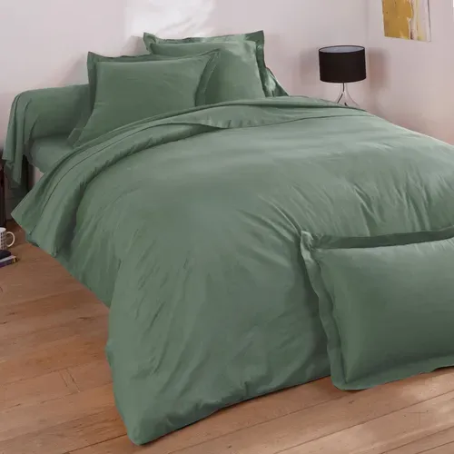 Housse De Couette 260x240 Vert Eucalyptus En Coton