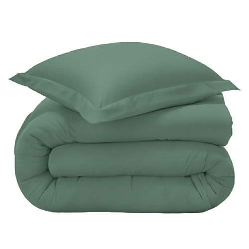 Housse De Couette 260x240 Vert Eucalyptus En Coton
