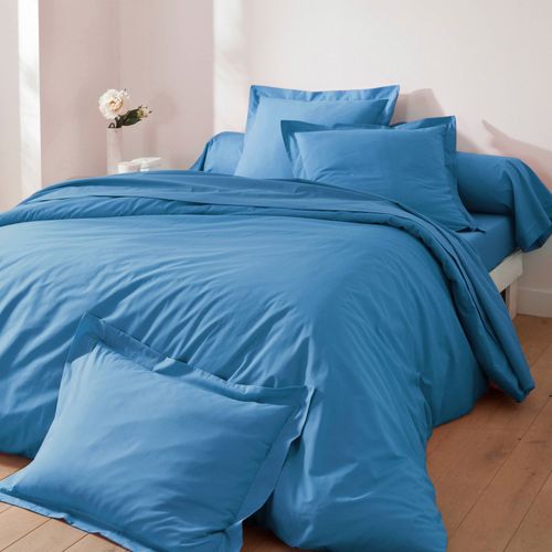 Drap-housse 180x200x28 Bleu Océan En Coton