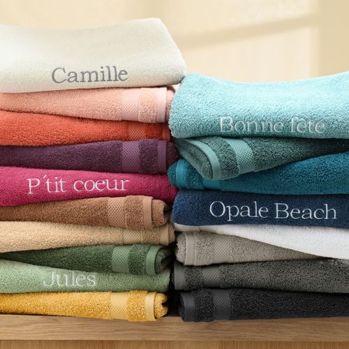 Serviette De Toilette 50x100 Beige Sable En Coton 500 G/m²