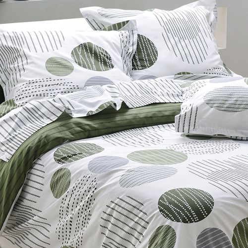 Housse De Couette 240x220 Vert En Coton