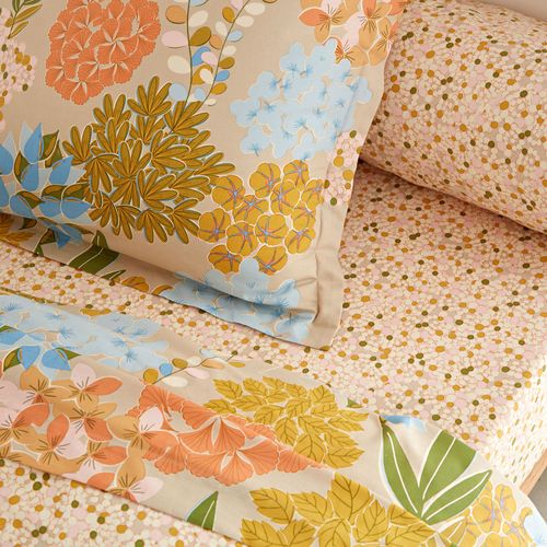 Drap-housse 140x190x28 Multicolore En Coton