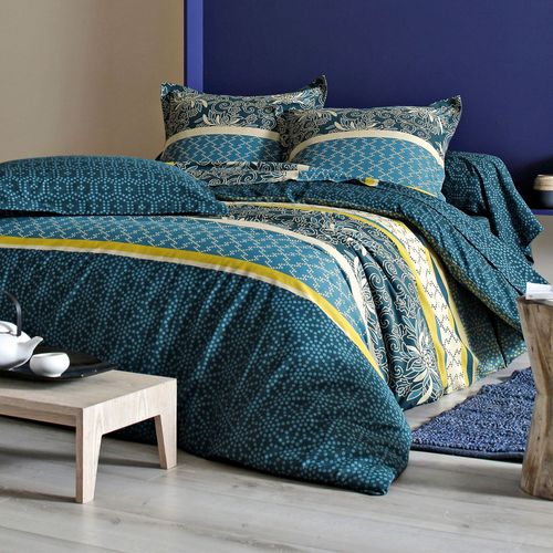 Housse De Couette 260x240 Bleu En Coton