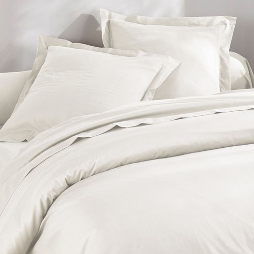 Drap-housse 160x200x28 Blanc Ivoire En Coton