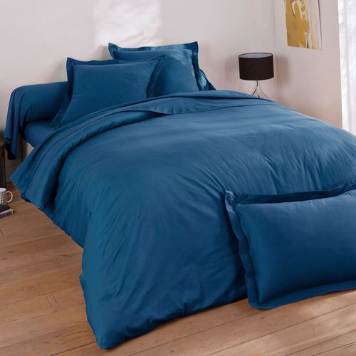 Housse De Couette 260x240 Bleu Nuit En Coton