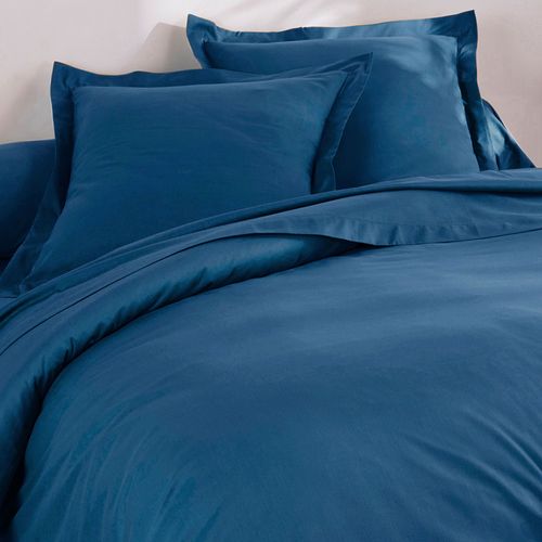 Housse De Couette 260x240 Bleu Nuit En Coton
