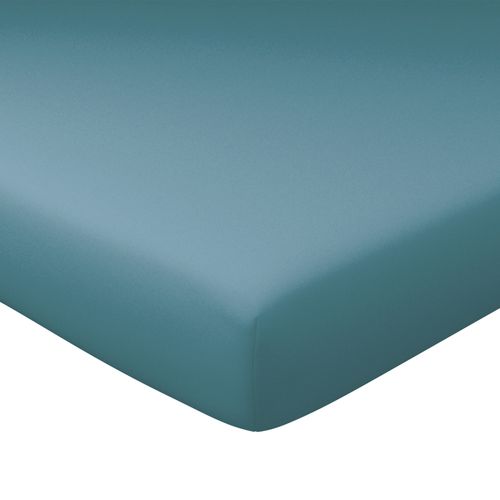 Drap-housse Grand Bonnet 160x200x30 Bleu Aqua En Coton