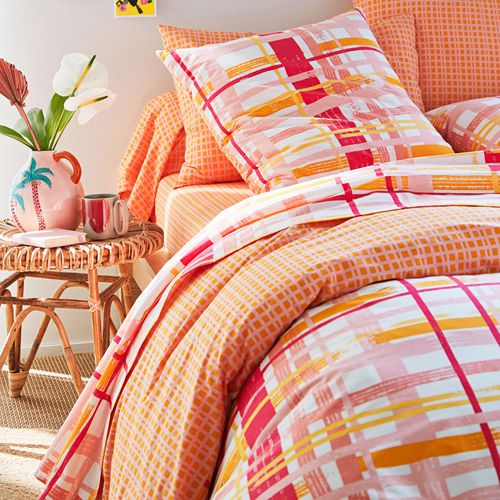 Housse De Couette 200x200 Multicolore En Coton