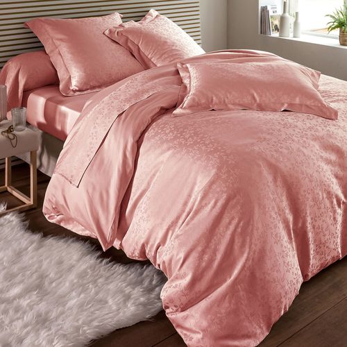 Housse De Couette 260x240 Rose Poudré En Coton