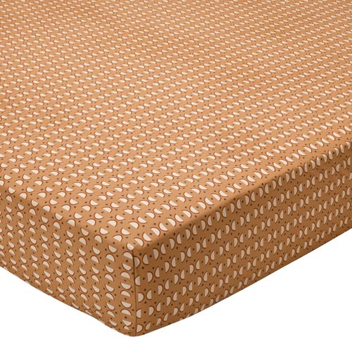 Drap-housse 140x190x28 Jaune Ocre En Coton