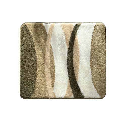 Tapis De Bain 60x100 Beige En Acrylique 1850 G/m²