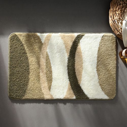 Tapis De Bain 60x100 Beige En Acrylique 1850 G/m²