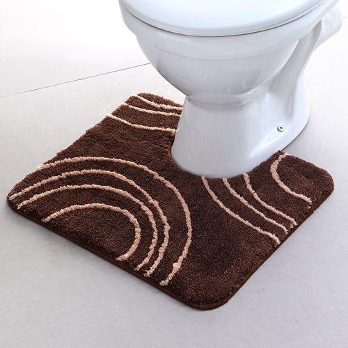 Tapis De Bain 85x100 Marron En Polyester 2250 G/m²