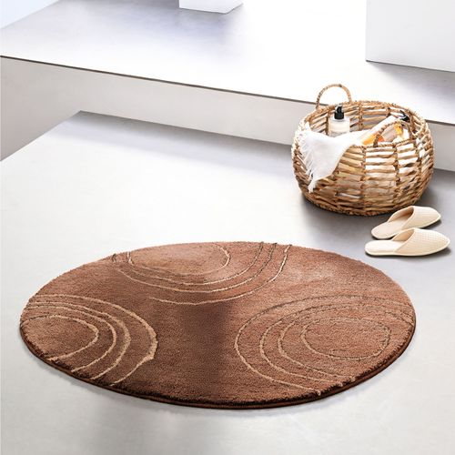 Tapis De Bain 85x100 Marron En Polyester 2250 G/m²