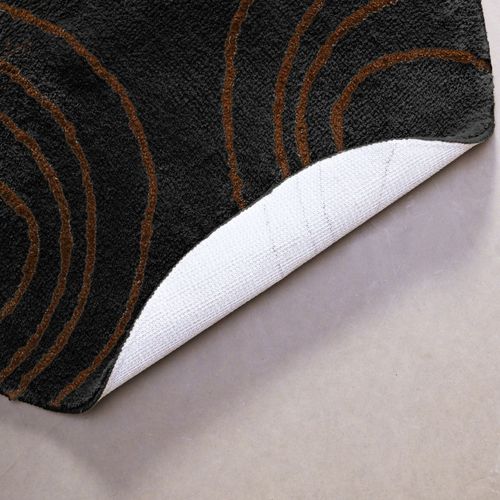 Tapis De Bain 50x80 Noir En Polyester 2250 G/m²