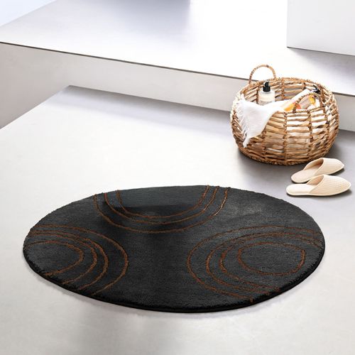 Tapis De Bain 50x80 Noir En Polyester 2250 G/m²