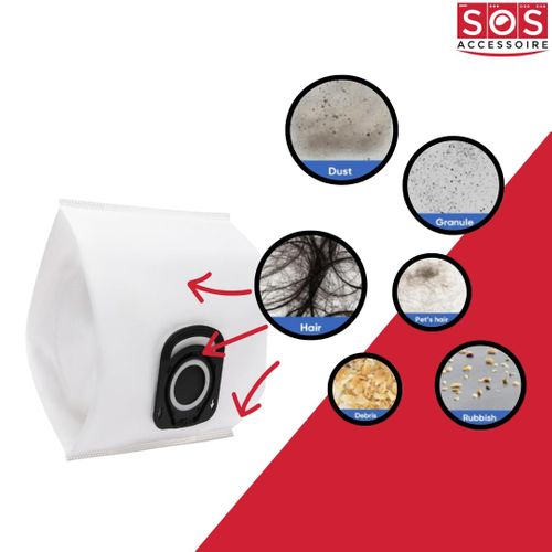 Lot De 6 Boîtes De 4 Sacs + 1 Filtre Hygiene+ Aspirateur Zr200520 Rowenta, Tefal, Moulinex