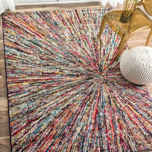 Tapis Entrée 40x60 Tissé Multicolore Rectangle Motif Ethnique Lyn6 Impact