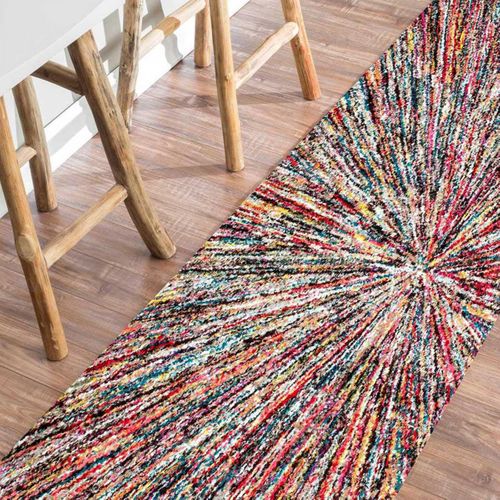 Tapis Entrée 40x60 Tissé Multicolore Rectangle Motif Ethnique Lyn6 Impact