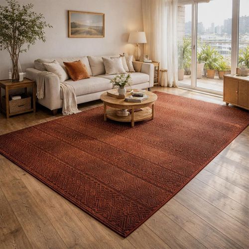 Tapis Berbère 160x230 Tissé Motif Ethnic Lyn1 Chila Rouge