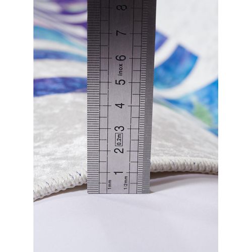 Tapis Enfant 80x120 Rectangle Tissé Bleu Boho